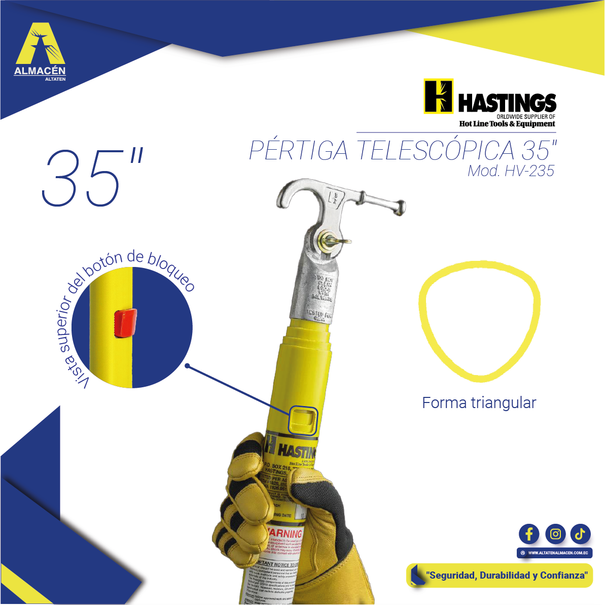 PÉRTIGA HV-235 TELESCÓPICA 35” HASTINGS