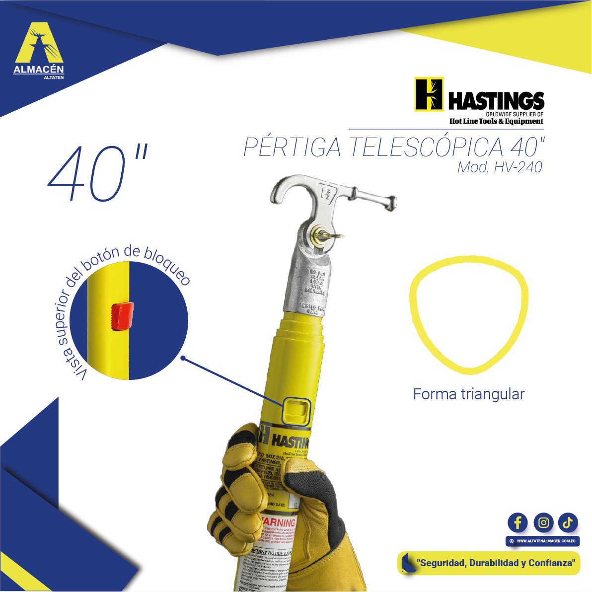 PÉRTIGA HV-240 TELESCÓPICA 40" HASTINGS