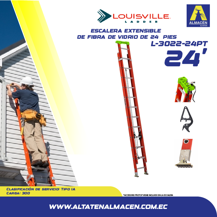 Escalera telescópica Louisville disponible en Ecuador