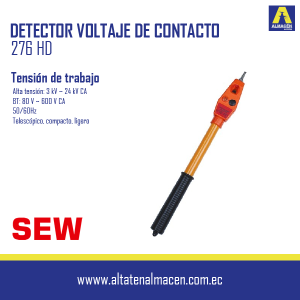 DETECTOR VOLTAJE TELESCOPICO 3 - 24KV 276HD SEW