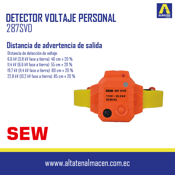 DETECTOR VOLTAJE PERSONAL 22.8KV 287SVD SEW