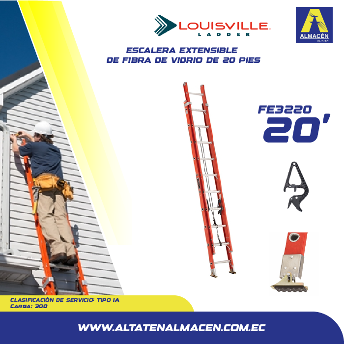 Escalera telescópica Louisville disponible en Ecuador