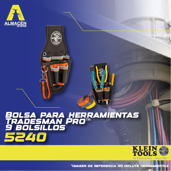 Bolsa para herramientas Tradesman Pro™, 9 bolsillos, 10,25 x 5,5 x 10,25 pulgadas 5240
