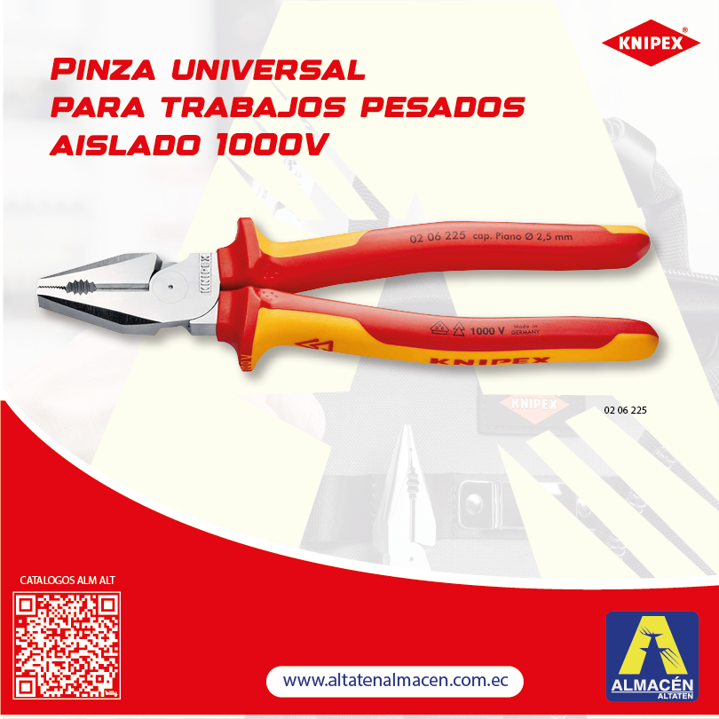 02 06 225 Alicate universal de fuerza