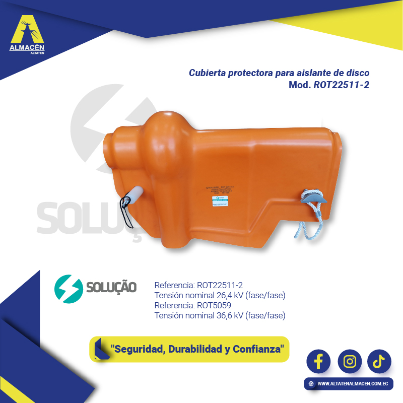 PROTECTOR AISLADO 26,4kV ROT22511-2 PARA AISLADOR DE DISCO SOLUÇÃO