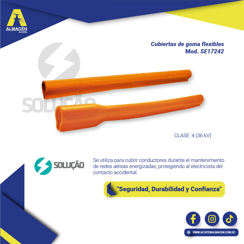 CUBIERTA DE GOMA FLEXIBLE PARA CABLES SE17242 CLASE 4 ESTILO A SOLUÇÃO
