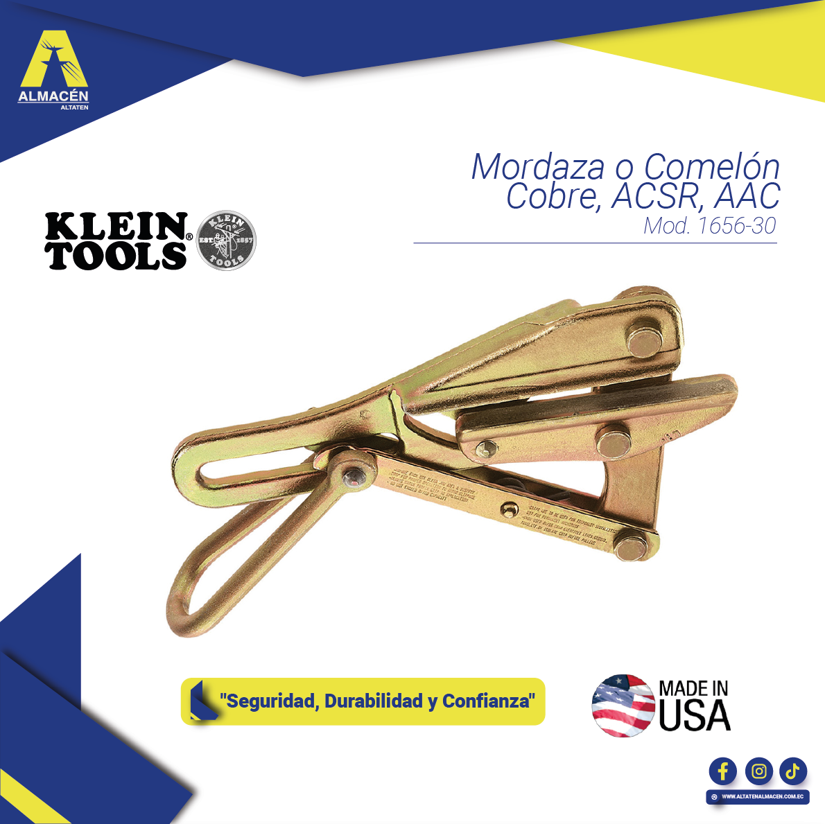 Las mordazas Chicago de la serie 1656 de Klein Tools