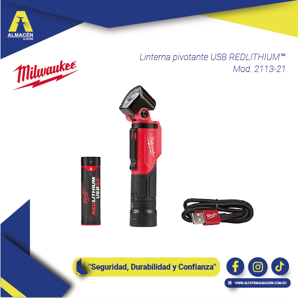 linterna recargable USB Milwaukee Ecuador