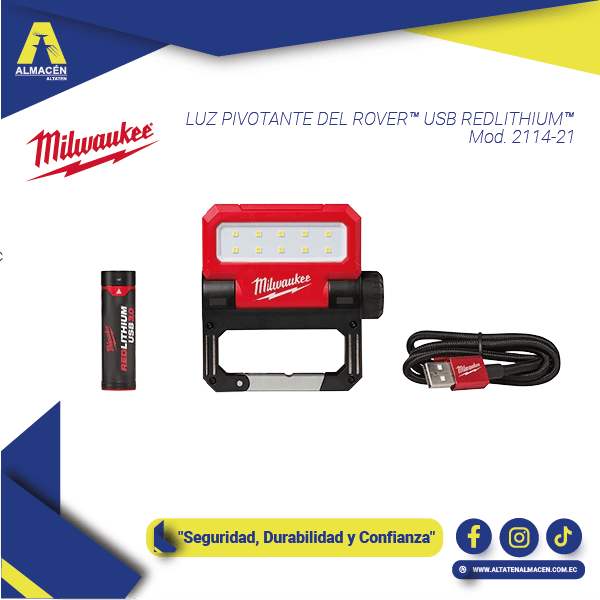reflector recargable USB Milwaukee Ecuador