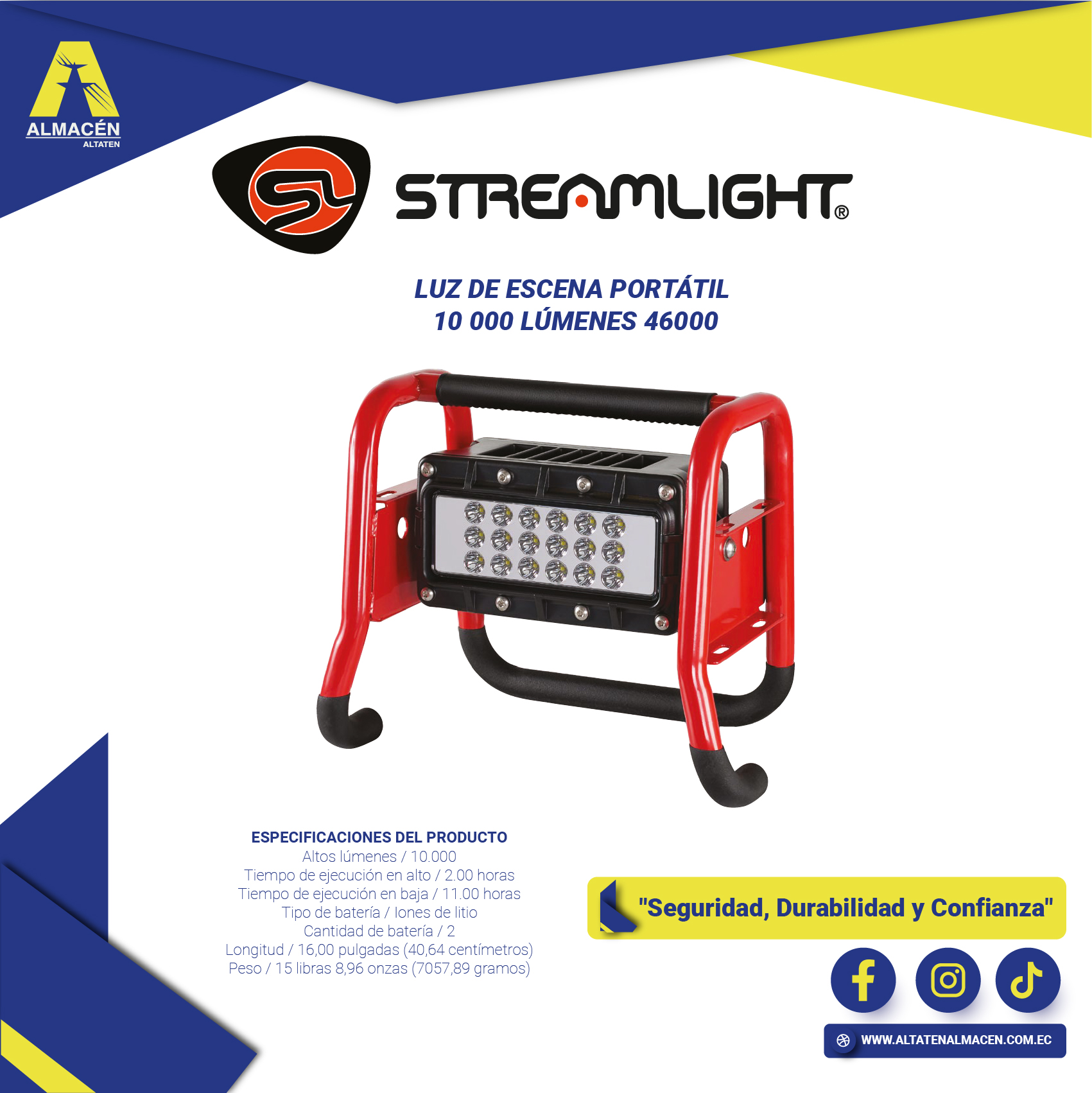 La Portable Scene Light II es una luz de escena profesional recargable de alto rendimiento diseñada para ofrecer iluminación potente de hasta 10,000 lúmenes