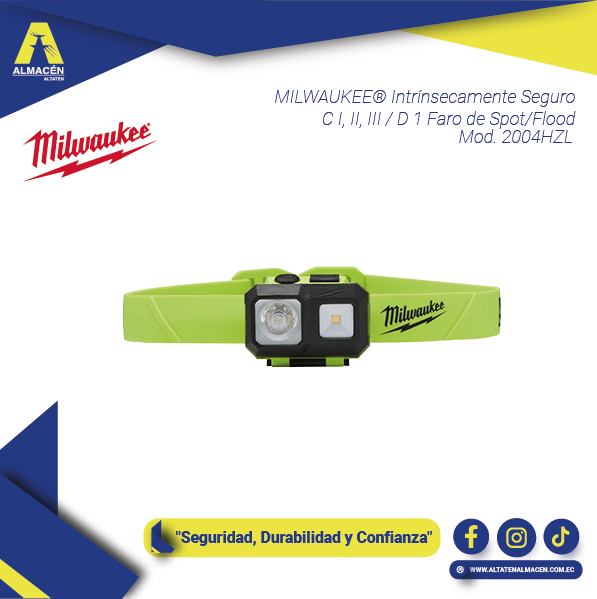 Linterna frontal intrínsecamente segura Milwaukee 2004HZL Spot Flood