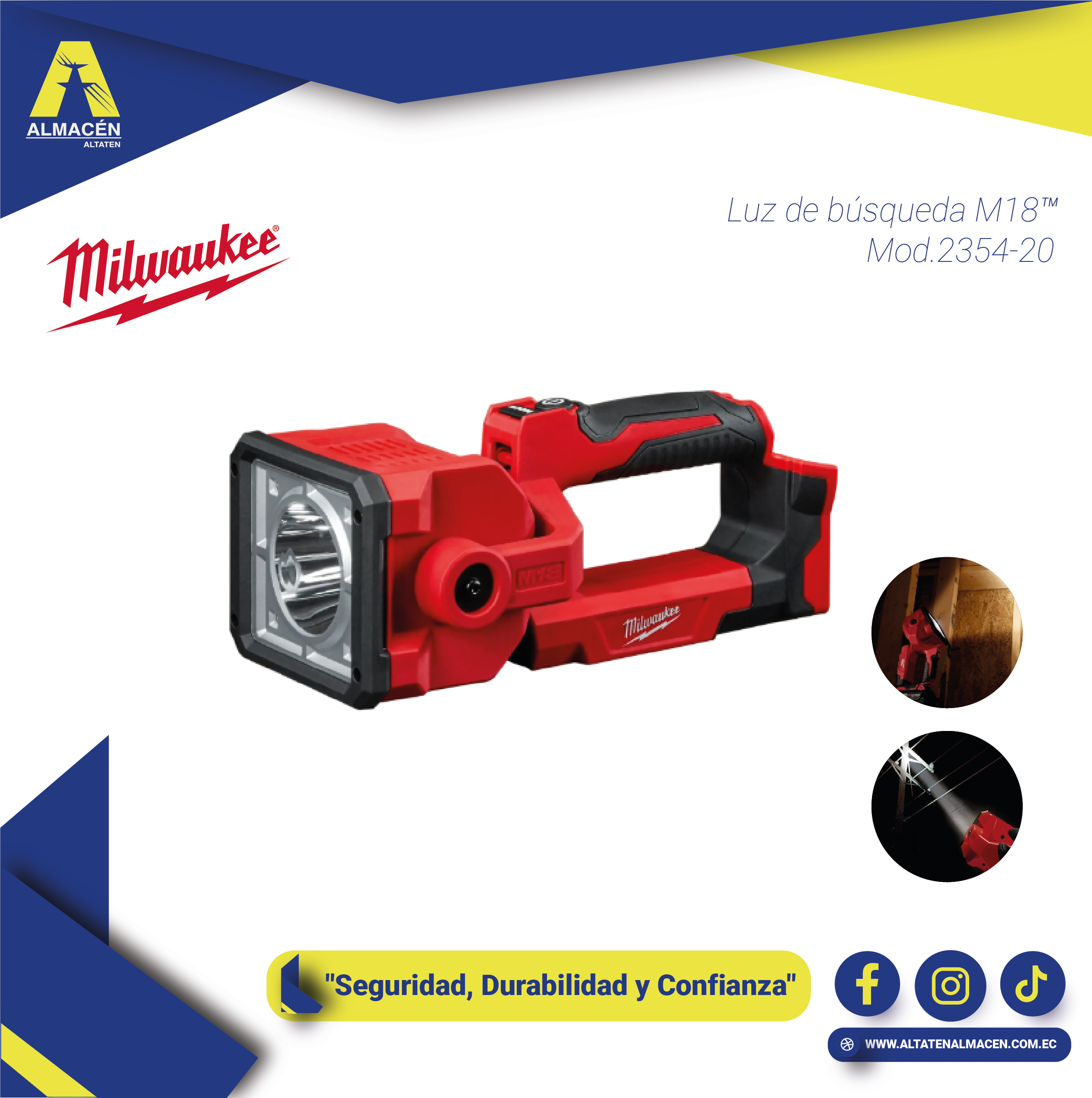 Linterna de Búsqueda Milwaukee M18 Search Light 2354-20
