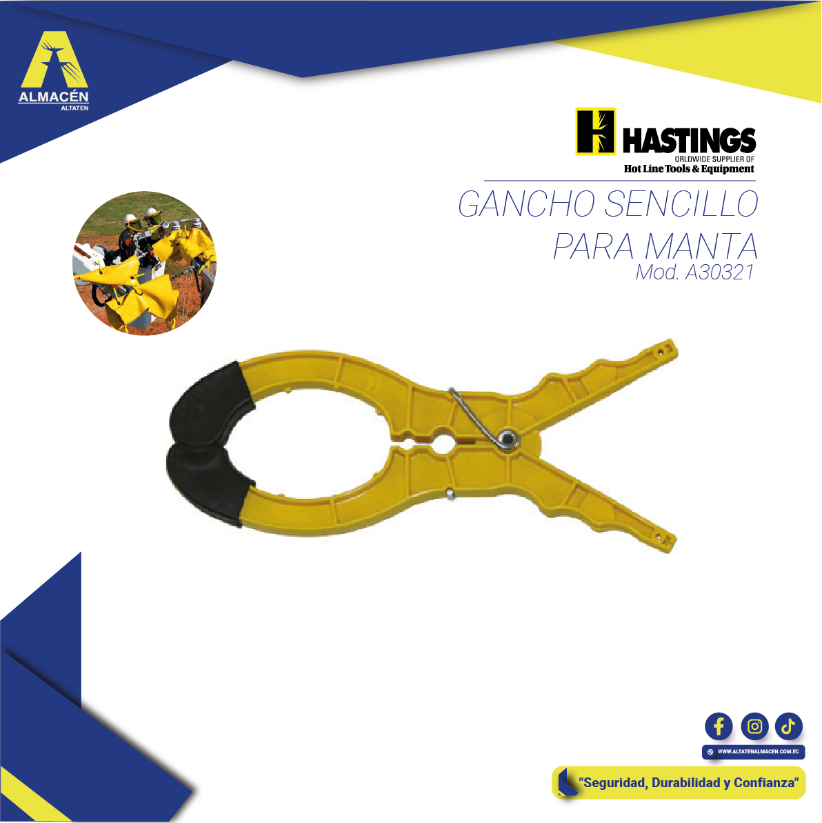 GANCHO SENCILLA PARA MANTA A30321 HASTINGS